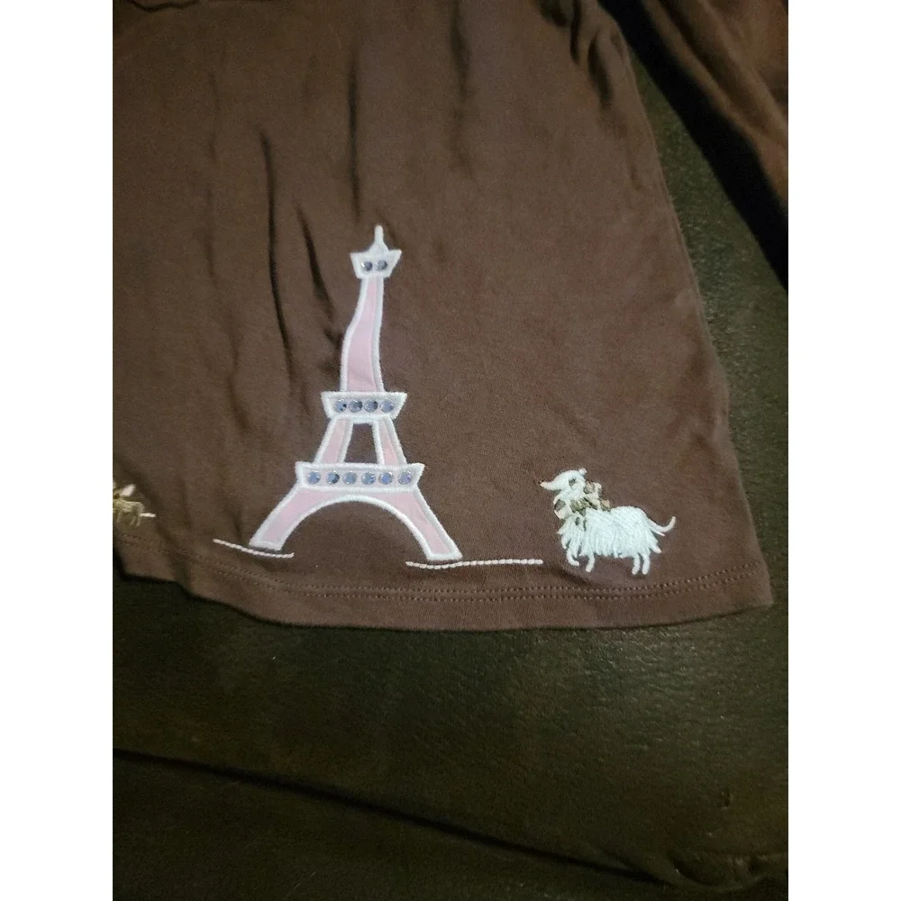 Gymboree parisian chic dog top size 5 leopard skirt size 6‎